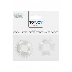 Anelli per Pene Power Stretchy Rings Clear 2Pcs