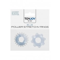 Anelli per Pene Power Stretchy Rings Blue 2Pcs