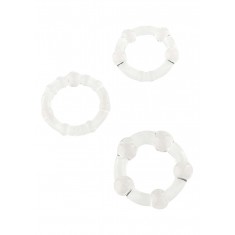 Anello vibrante bianco con set di 3 anelli bianco