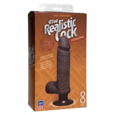 Vibratore Realistic Cock 8 Black Vibrating