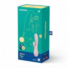 Vibratore Vaginale con Stimolatore Mono Flex mauve incl. Bluetooth and App