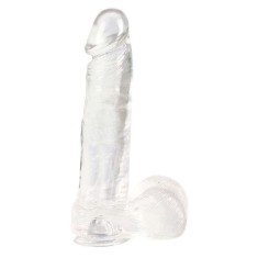 Fallo in Jelly Dong W/Suction Cup Clear 8 Inch