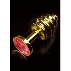 Plug anal oro small rigato 7,5 cm