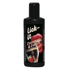 Lubrificante Lick-It Champagne e Fragole - 50 ml